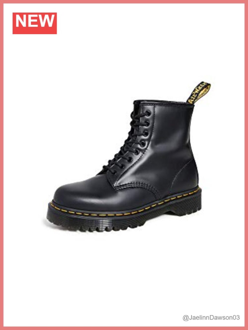 Dr. Martens 1460 Bex Smooth Leather Platform Combat Boots Lace-Up